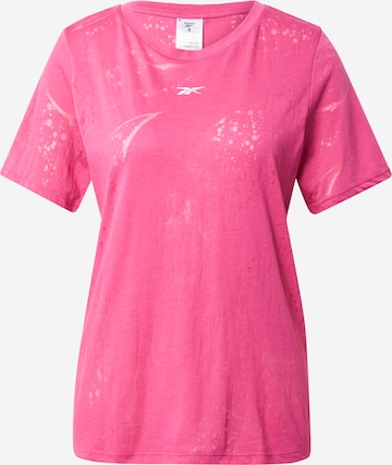 Reebok - Camiseta funcional en rosa: frente