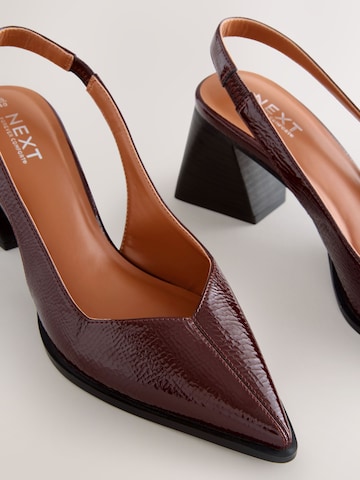 Next Lodičky s otvorenou pätou - Červená