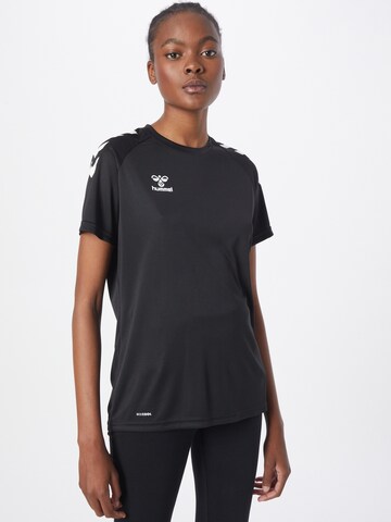 T-shirt fonctionnel Hummel en noir : devant