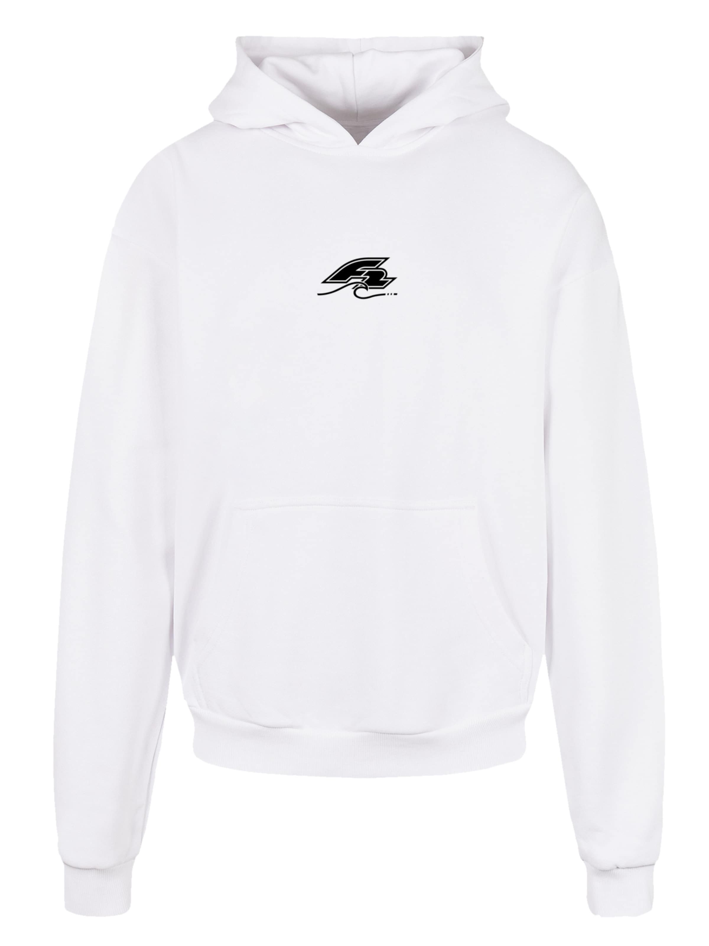 F2 Hoodie 'Be Free Surfer Style Sommer' in Weiß: Vorderseite