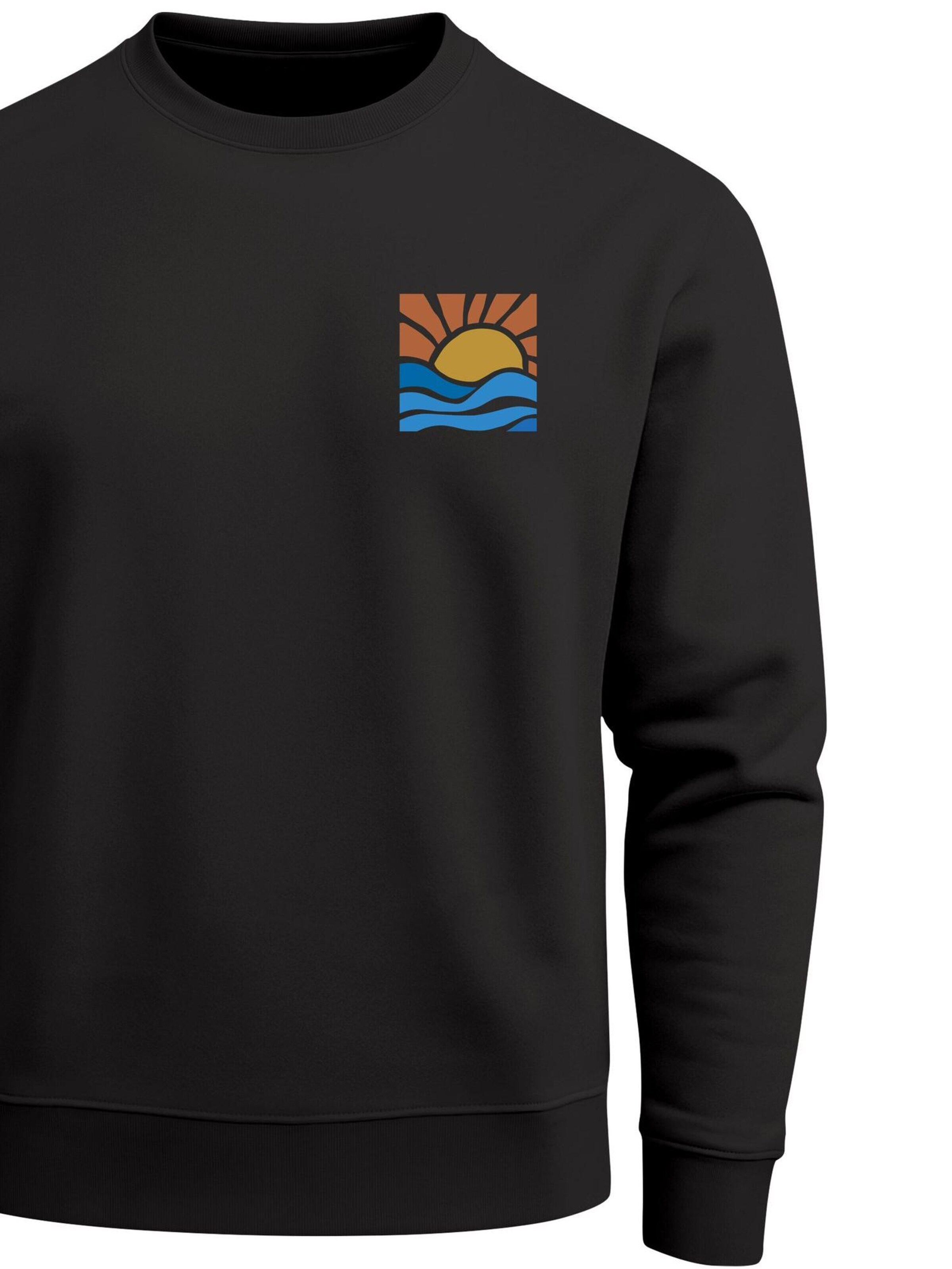 Neverless Sweatshirt 'Sun Wave Batch' in Black