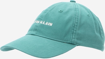 Casquette Calvin Klein en vert : devant