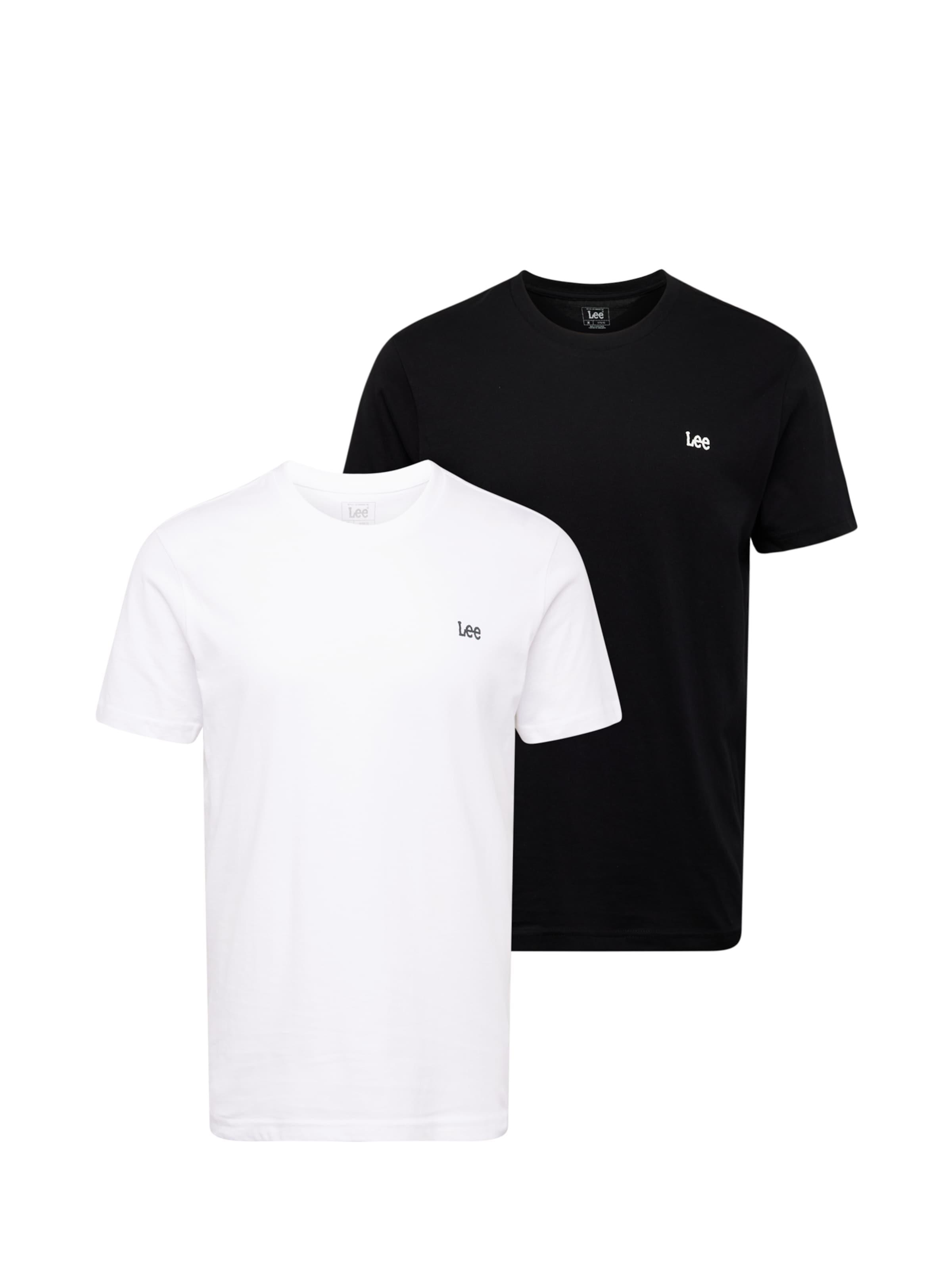 Lee T-Shirt 'TWIN PACK CREW' en M en noir / blanc, Vue avec produit