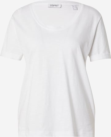 T-shirt ESPRIT en blanc : devant