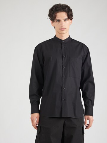 Calvin Klein Regular Fit Hemd in Schwarz: Vorderseite