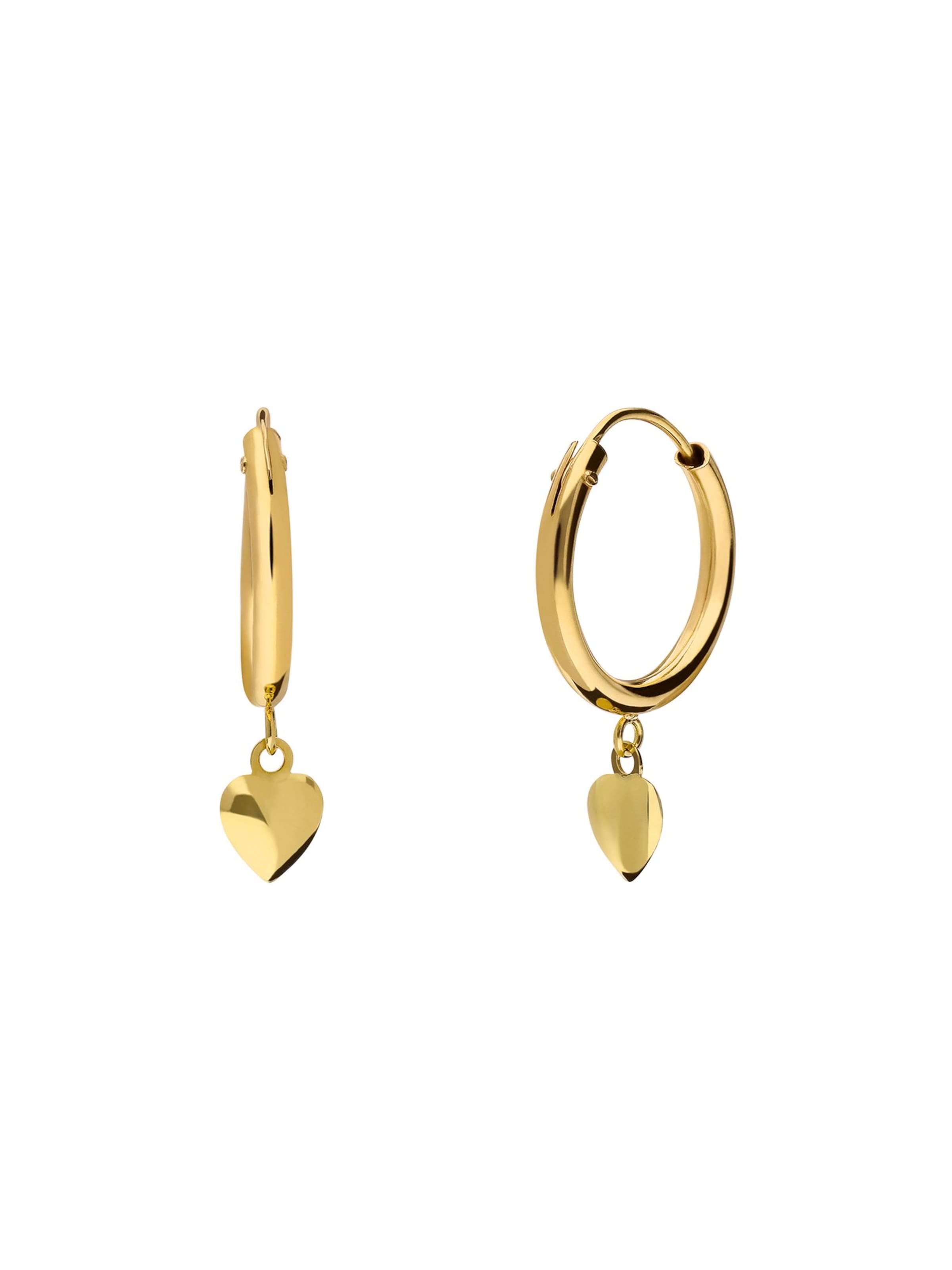 Lucardi Ohrringe in Gold: Vorderseite