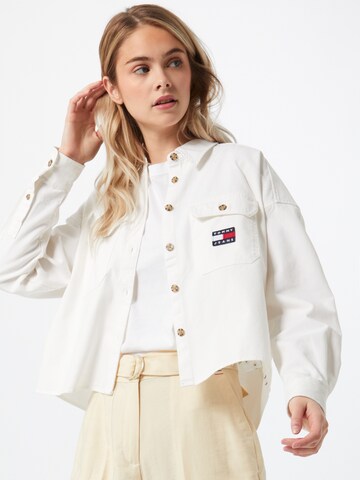 Tommy Jeans Blouse in Wit: voorkant