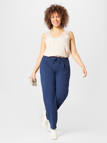 Fransa Curve Slim fit Pleat-Front Pants 'STRETCH' in Blue