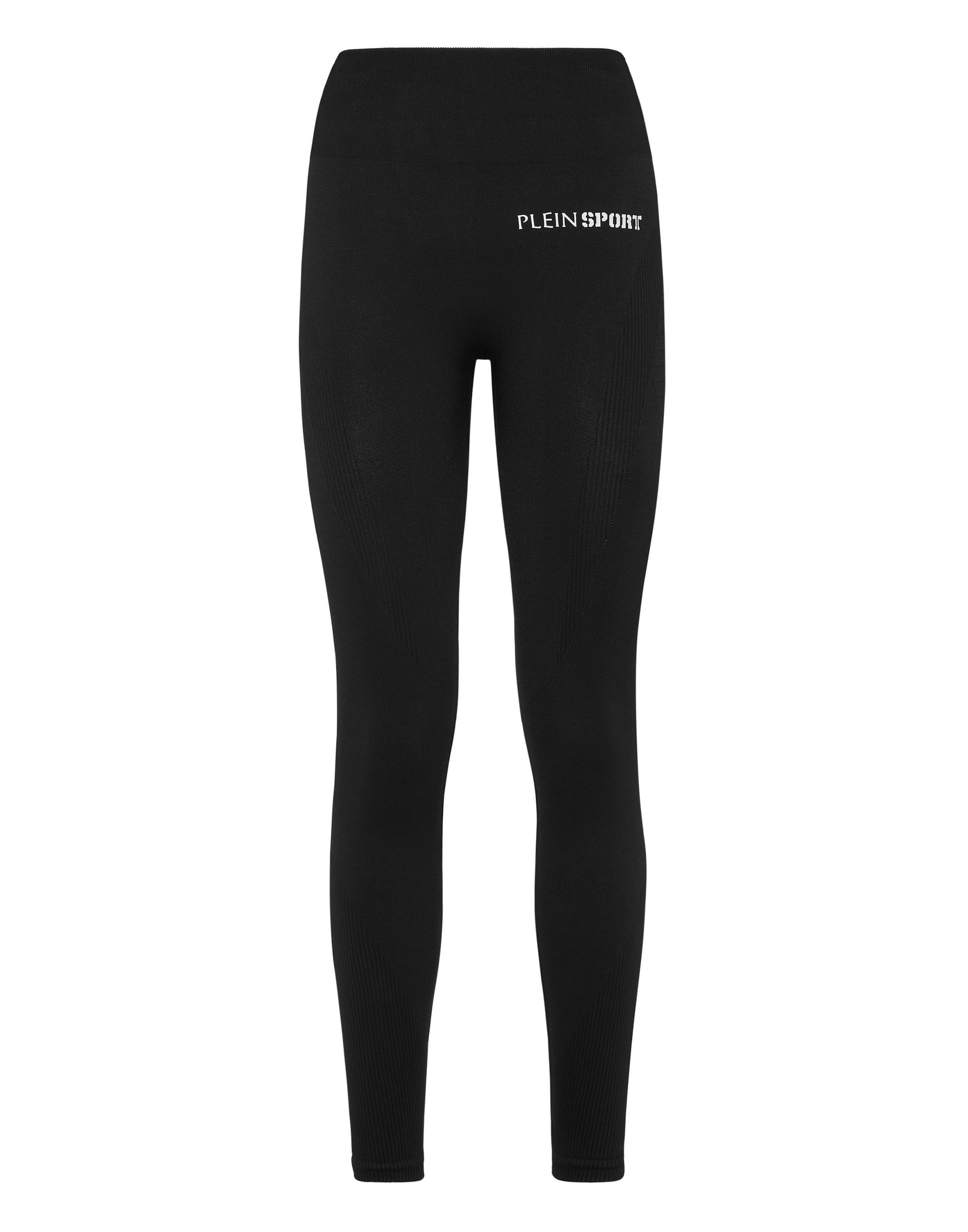 Plein Sport - Skinny Calças de desporto em preto: frente