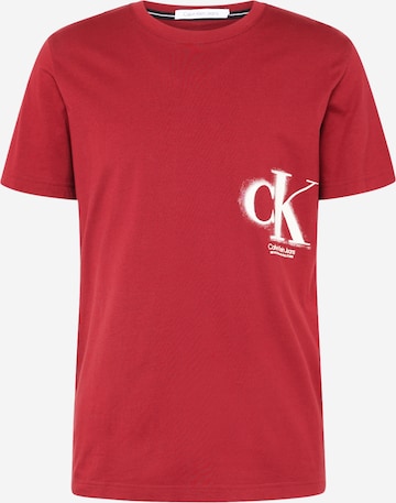 Calvin Klein Jeans - Camiseta en rojo: frente