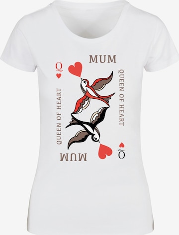 T-shirt 'Mother's Day - Queen Of Hearts' ABSOLUTE CULT en blanc : devant