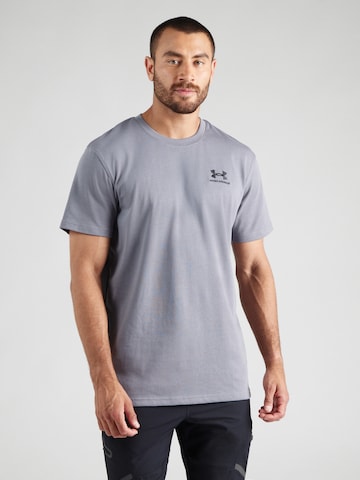 UNDER ARMOUR Funkcionalna majica | siva barva: sprednja stran