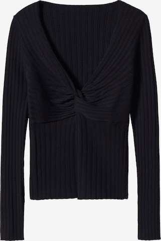 MANGO Sweater 'RISU' in Black: front