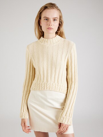 modström Sweater 'Fina' in Beige: front