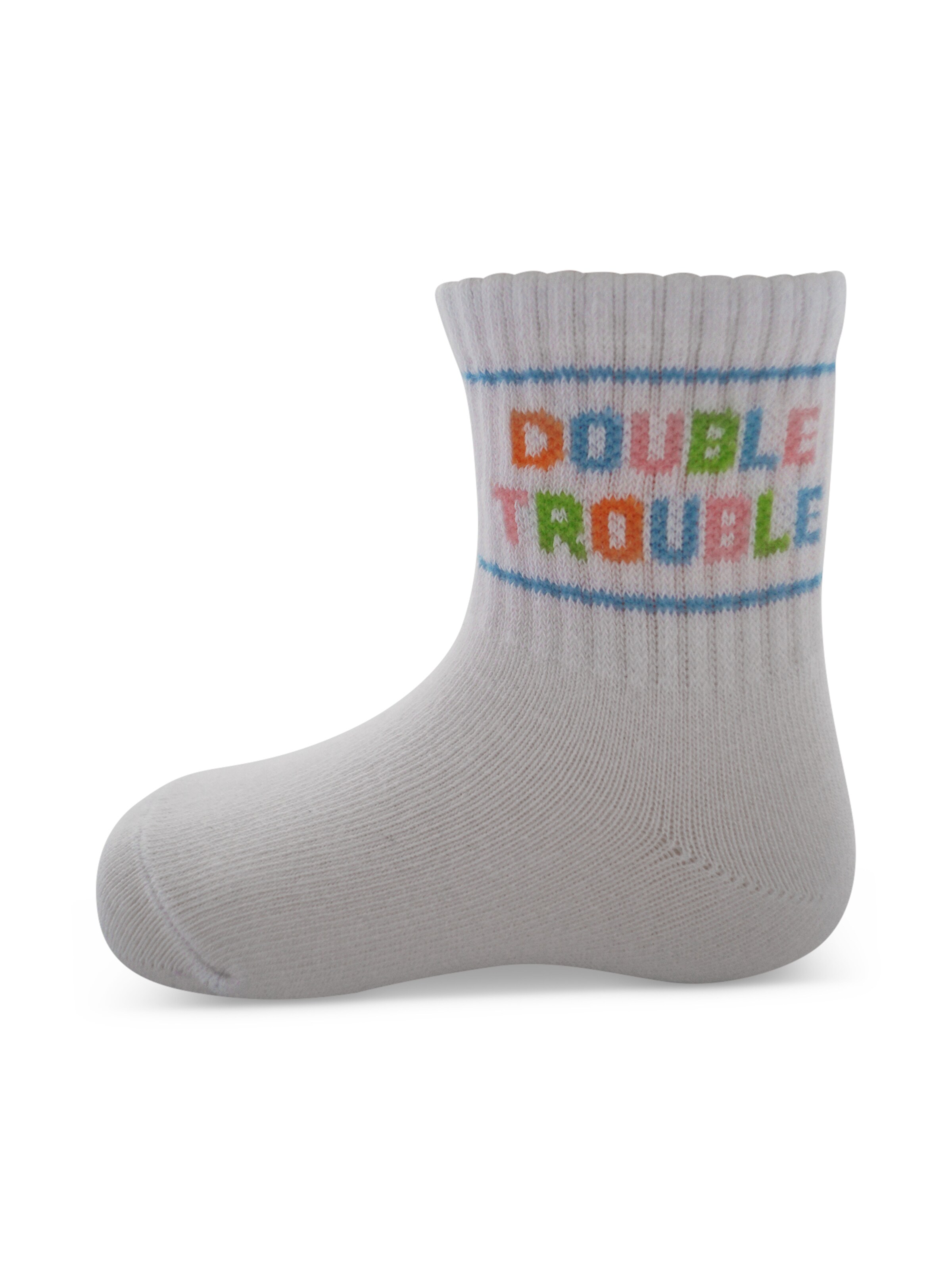 Pippa & Piet Socks 'Double Trouble' in White
