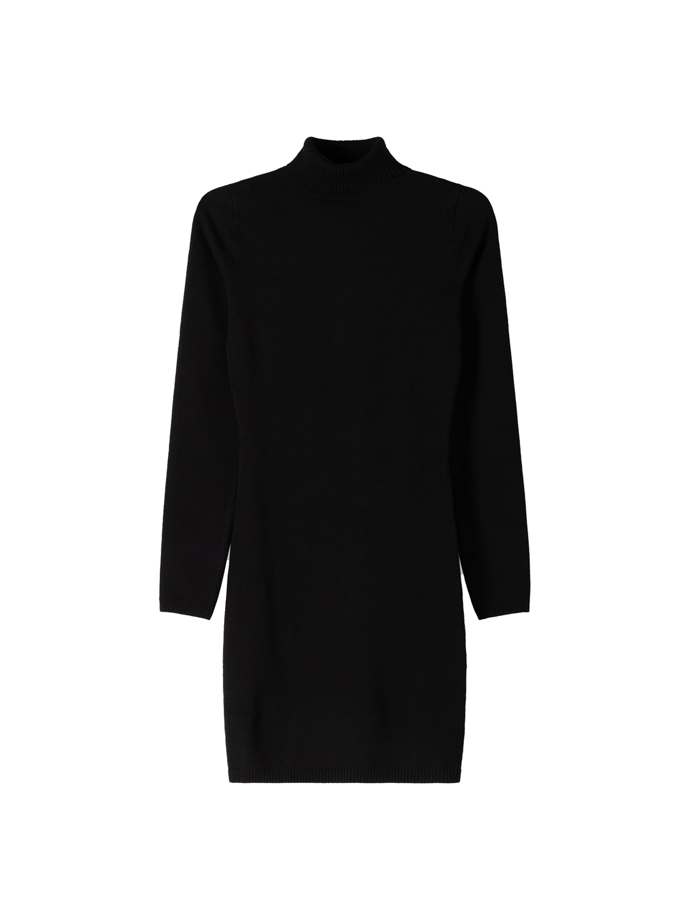 Bershka Stickad klänning i svart, Produktvy