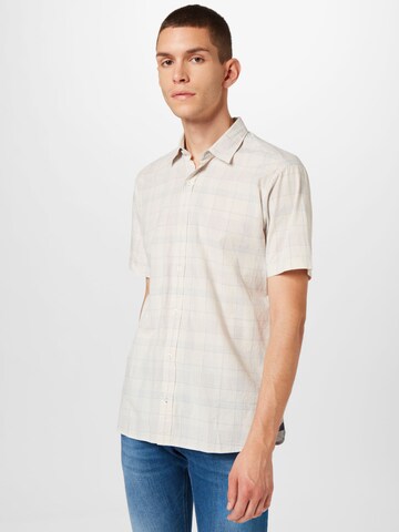 s.Oliver Regular fit Button Up Shirt in Beige: front