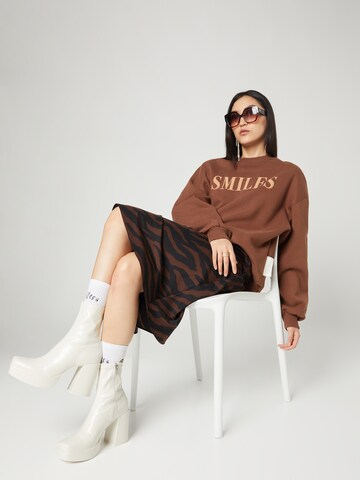 Sweat-shirt Smiles en marron