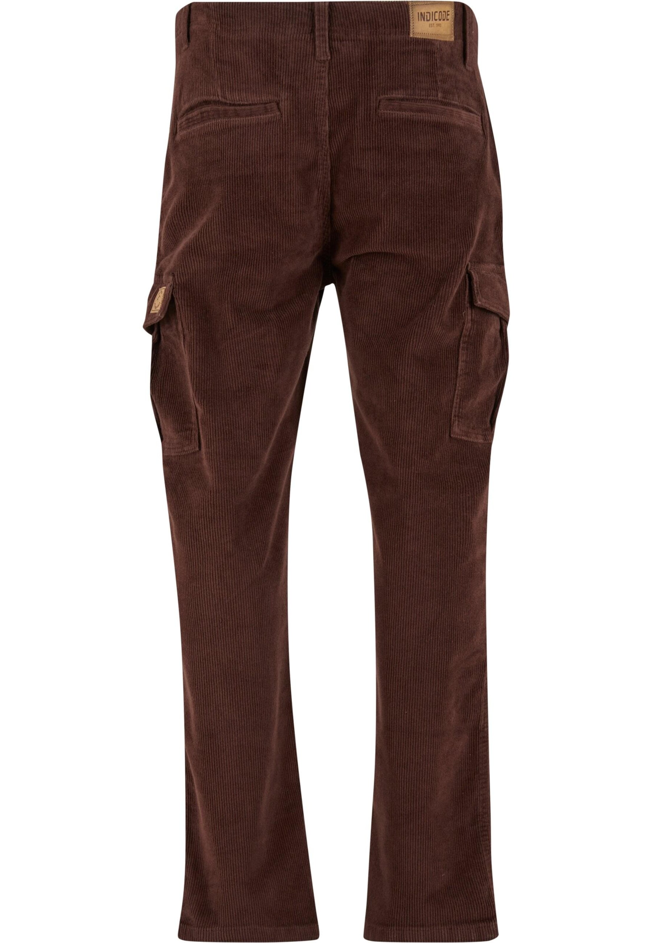 INDICODE JEANS Regular Trousers 'INJamo' in Brown