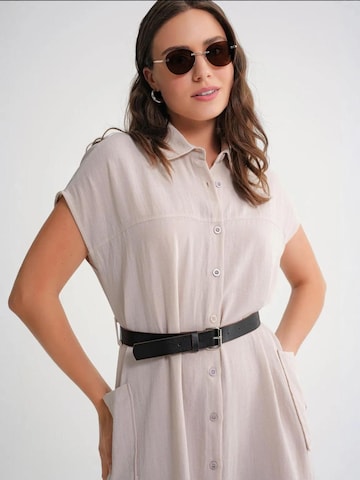 Robe-chemise MixRay en beige