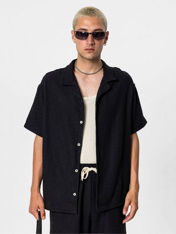 Regular Chemise 'Salvia' VAMOS CLO en noir : devant