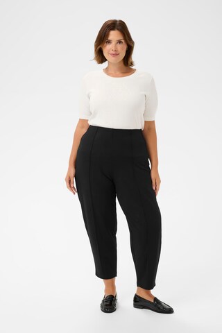 KAFFE CURVE Tapered Pantalon in Zwart