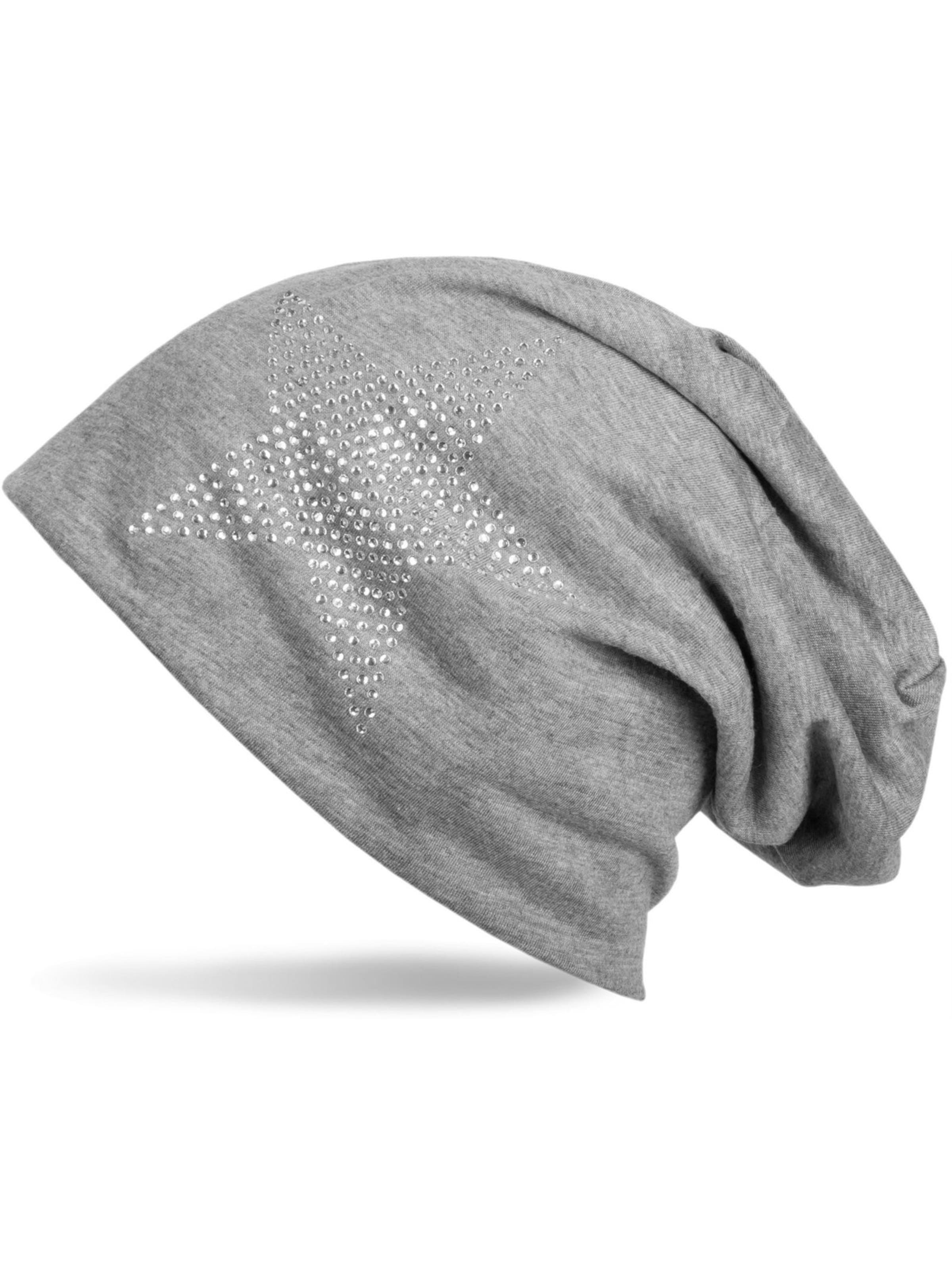 styleBREAKER Beanie 'Leichte Beanie mit Strass Stern' in Grey, Item view