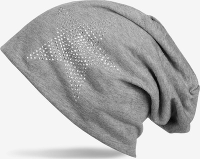 styleBREAKER Mütze 'Leichte Beanie mit Strass Stern' in grau, Produktansicht