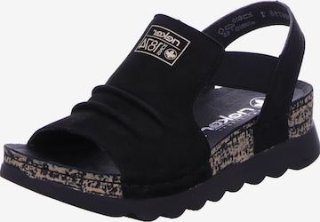 Rieker Sandals in Black: front