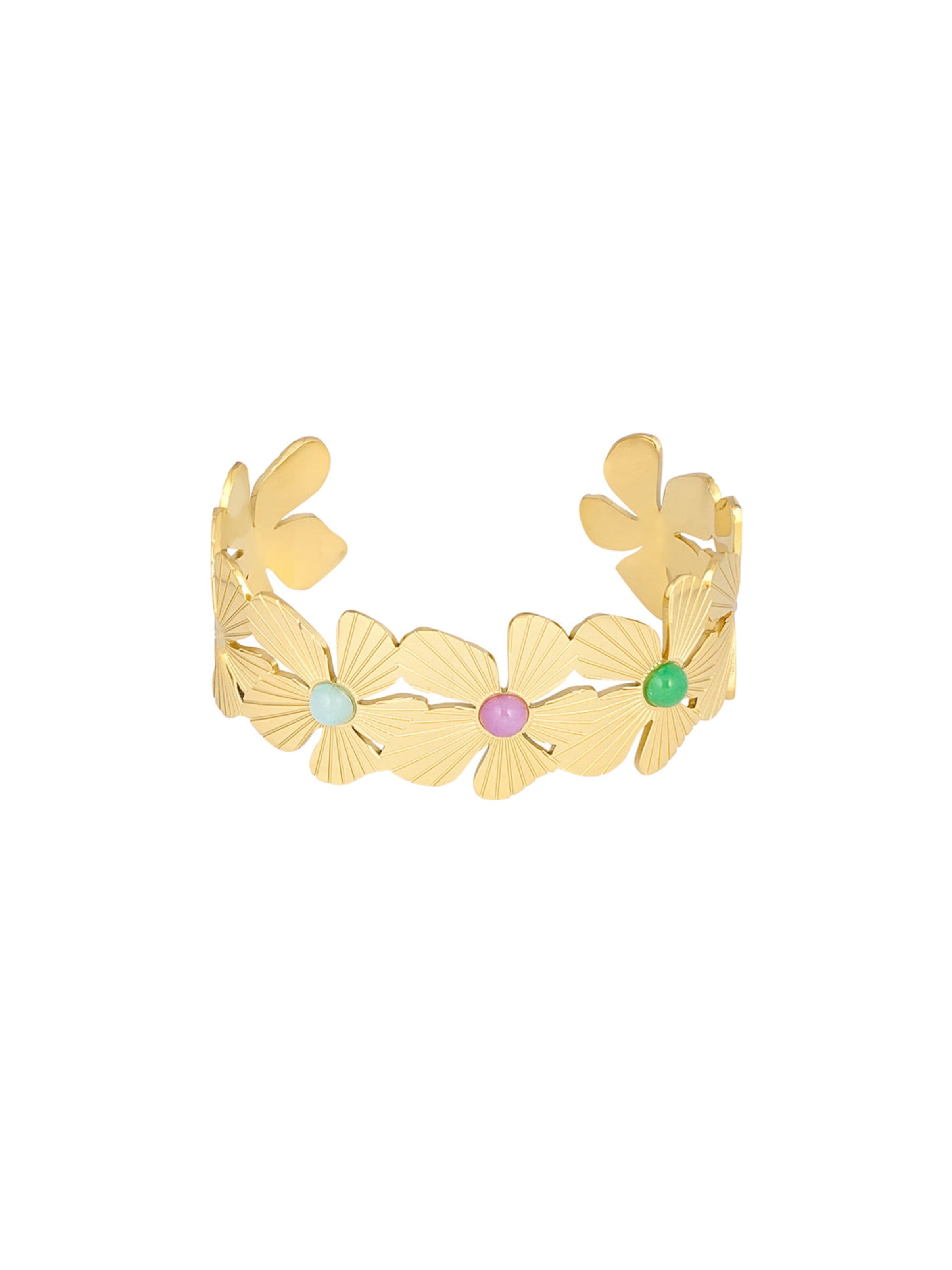 Bracelet 'VIOLET' Cala Rose en or : devant