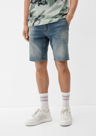 QS regular Jeans i blå: forside