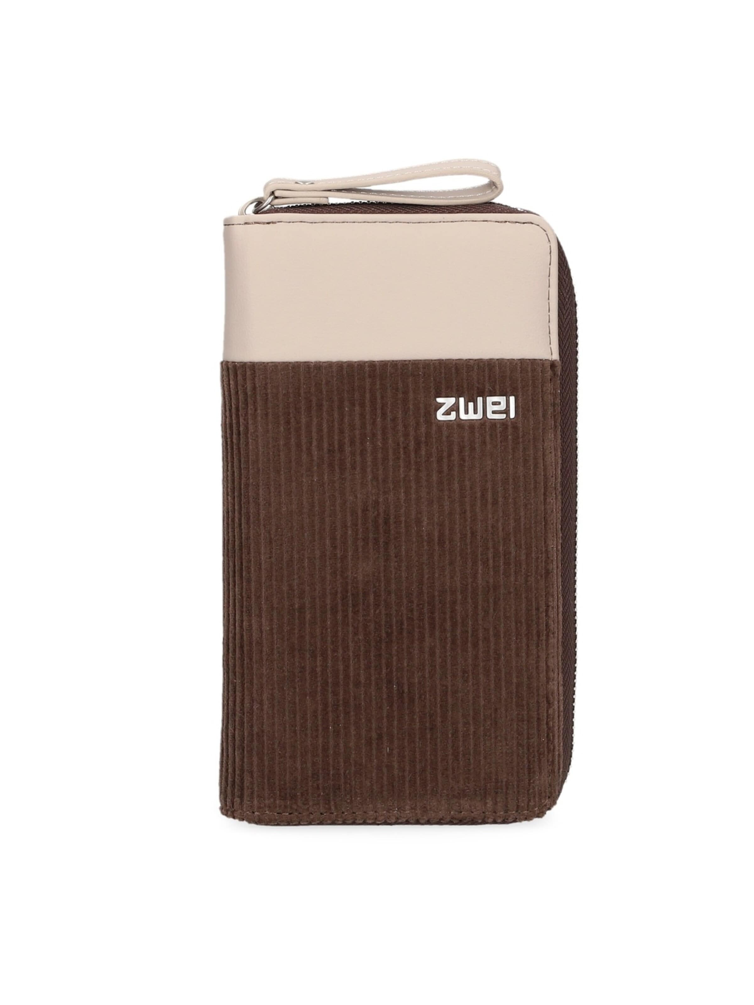 ZWEI Wallet 'EVA EV2' in Brown: front