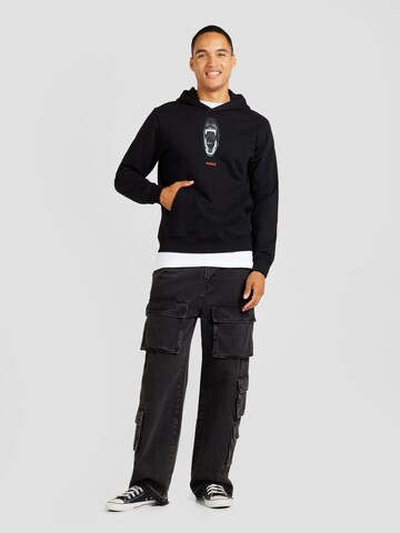 HUGO Sweatshirt 'Dartchon' in Zwart