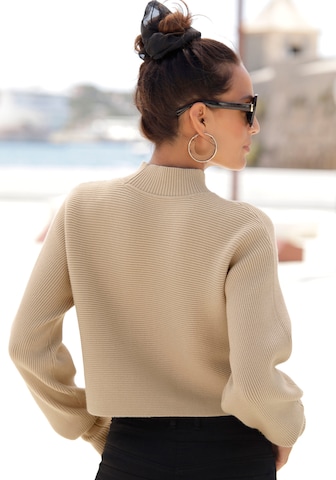 LASCANA - Jersey en beige