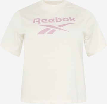 ReebokTehnička sportska majica - bež boja: prednji dio
