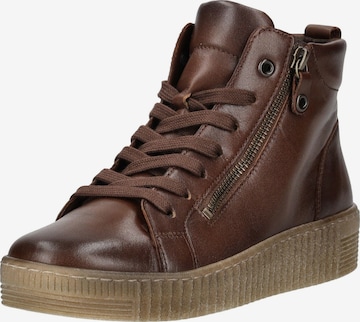 GABOR Lace-Up Ankle Boots in Brown: front