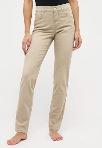 Angels Slimfit Jeans 'Cici' in Beige: voorkant