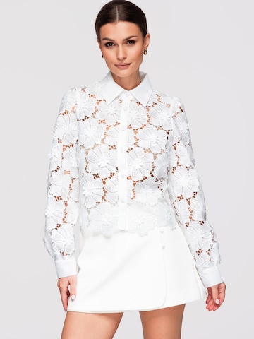 Ombre Blouse in White