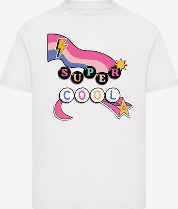 F4NT4STIC Shirt 'Super Coole Fun Perlen' in White: front