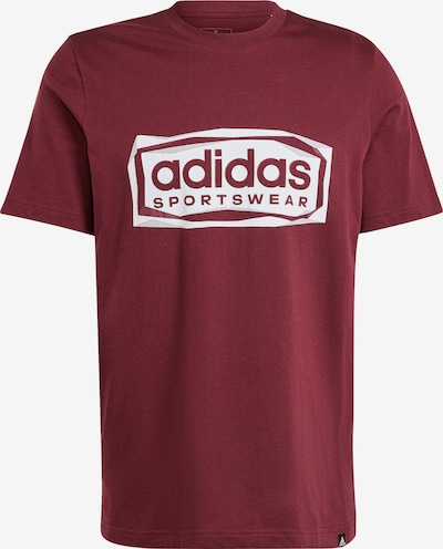 ADIDAS SPORTSWEAR Toiminnallinen paita värissä viininpunainen / valkoinen, Tuotenäkymä