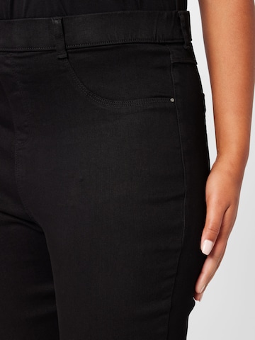 Dorothy Perkins Curve Skinny Farkkuleggingsit 'Eden' värissä musta