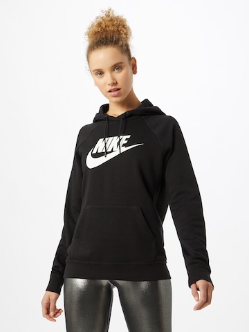 Nike Sportswear Sweatshirt in Zwart: voorkant