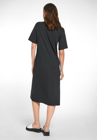 Green Cotton Jurk in Zwart
