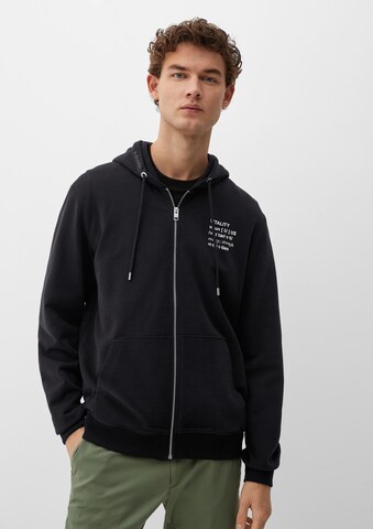 s.Oliver Sweat jacket in Black: front