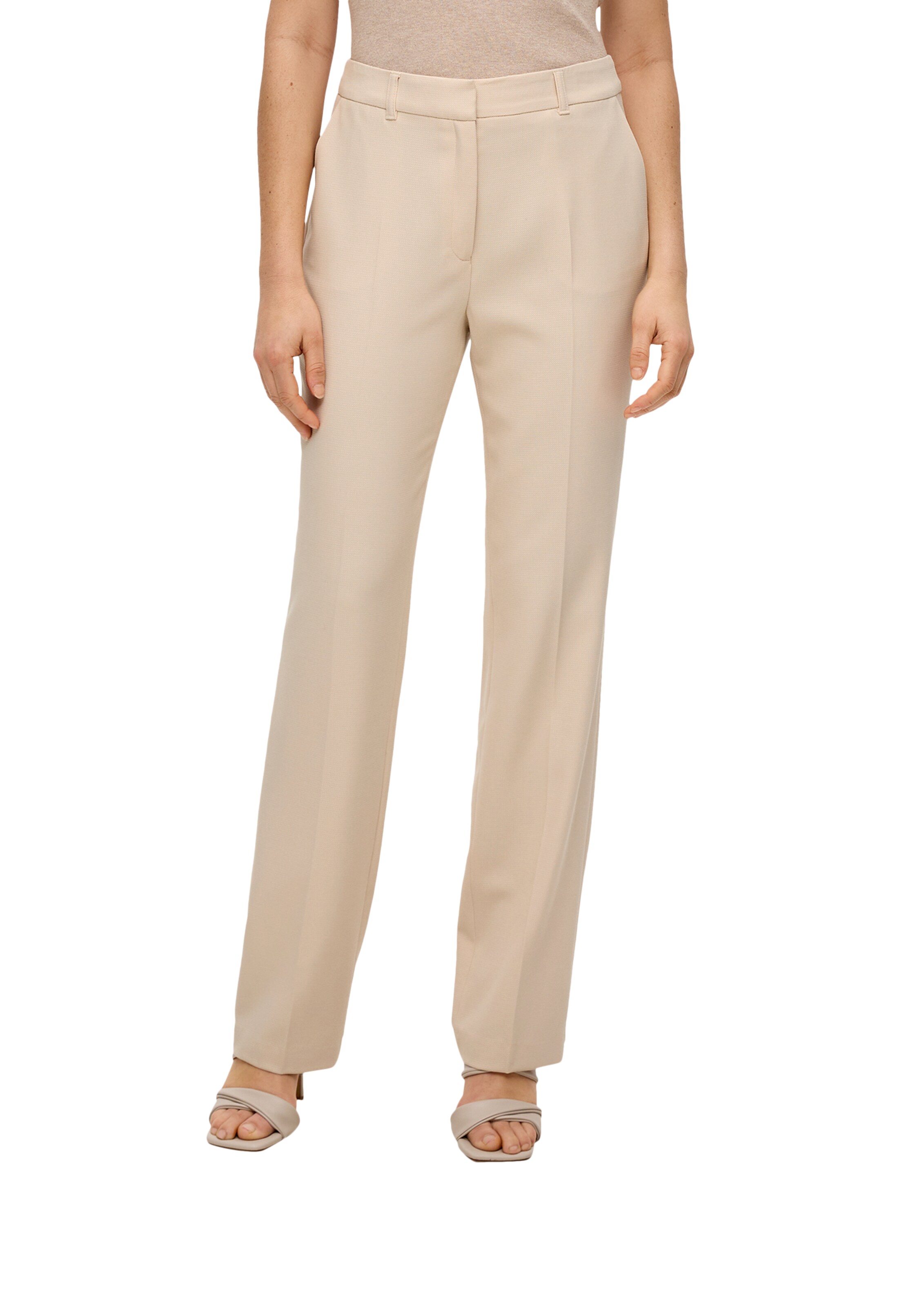 s.Oliver BLACK LABEL Regular Hose in Beige: Vorderseite