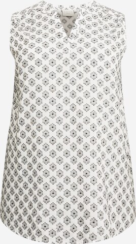 KAFFE CURVE Tunic 'Prensa' in White: front