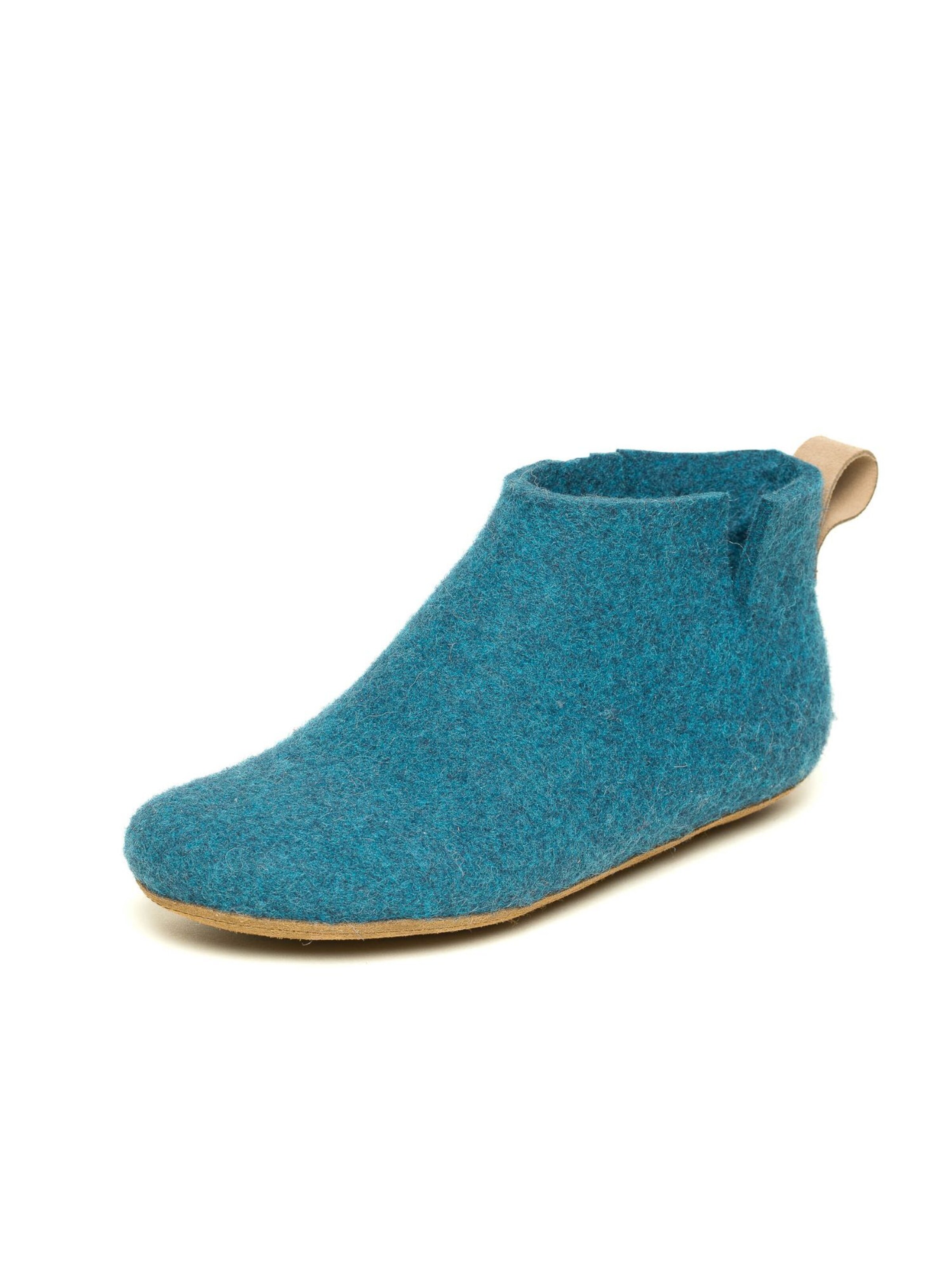 MagicFelt Slippers 'Filzstiefel Magicfelt 743' in Blue: front