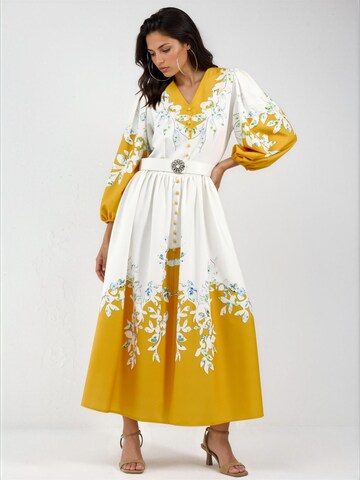 MSN Collection Maxi Kleid in Gelb