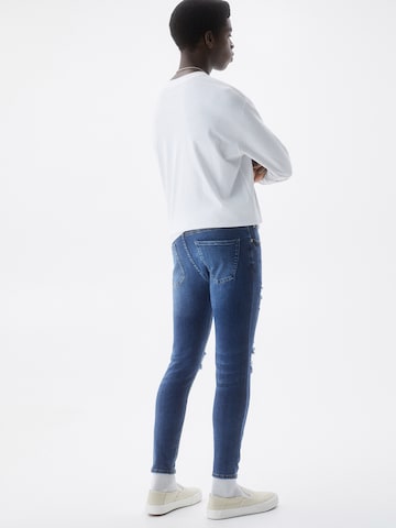 Pull&Bear Skinny Jeansy w kolorze niebieski