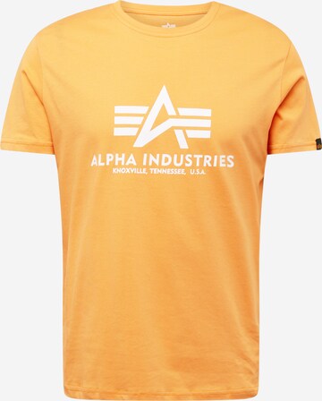 ALPHA INDUSTRIES Shirt in Orange: front